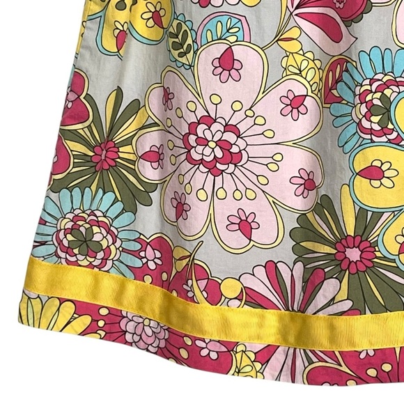 Hanna Andersson Girls Bright Retro Floral Print Pillowcase Dress Size 110 EUC - Picture 5 of 9